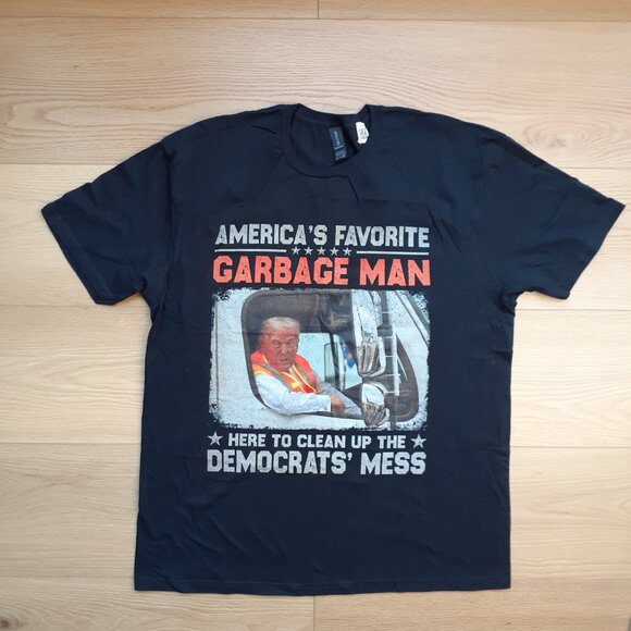 Trump - America's Favorite Garbage Man - New XL Black T-Shirt - Picture 4 of 4